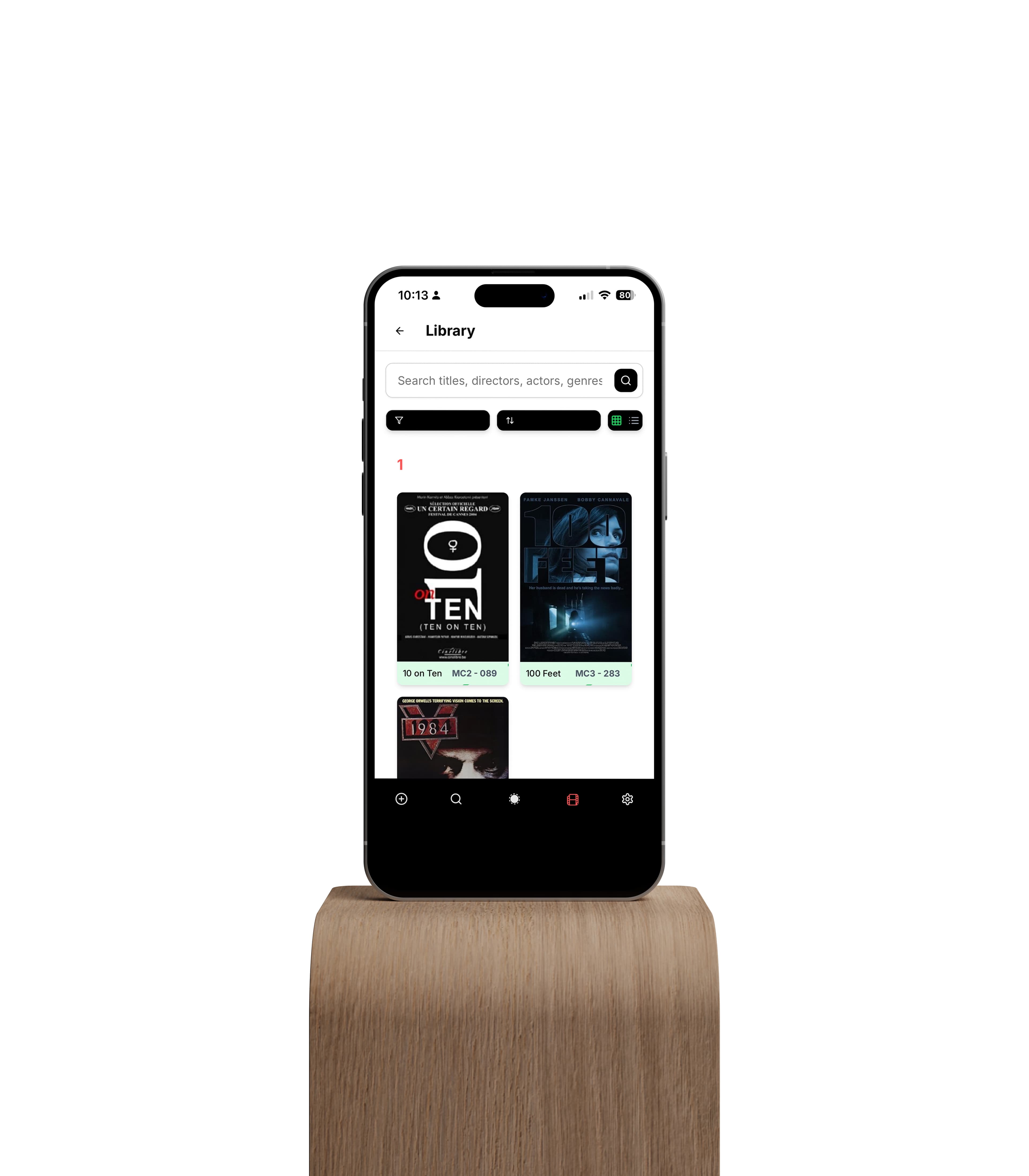 CinemApp interface screen ten