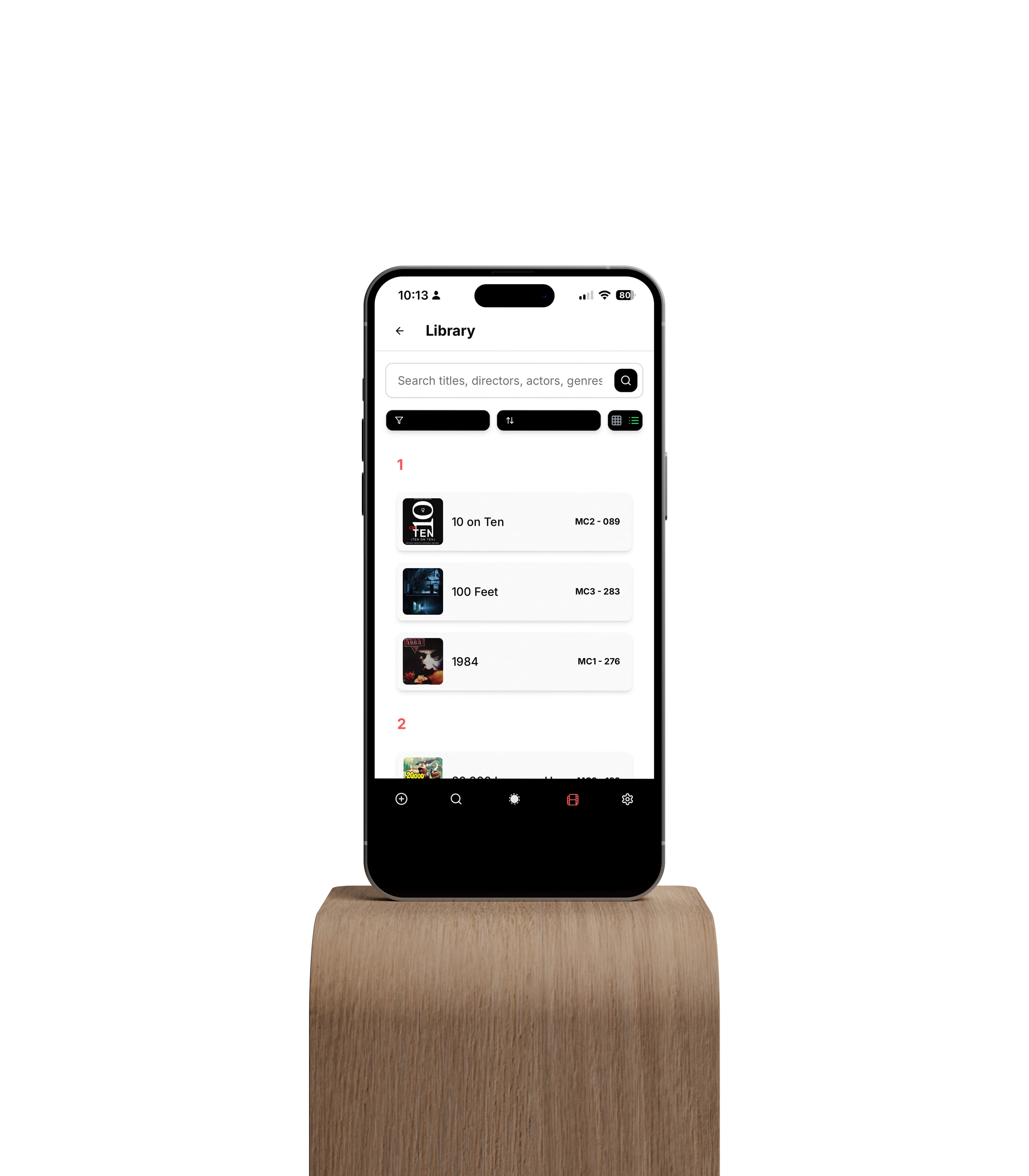 CinemApp interface screen seven