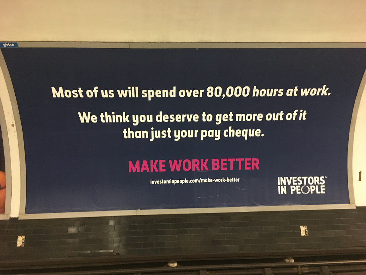 Investors in People Campaign Poster - 80,000 hours at work